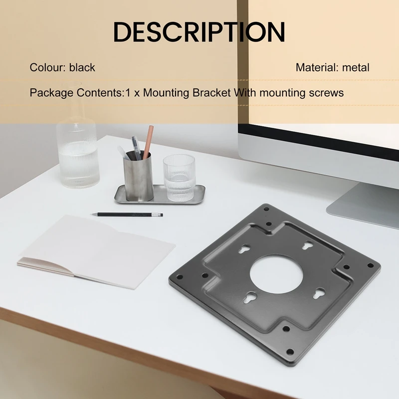 Mini-Host Display Back VESA Mounting Mount Bracket Replacement Part For HTPC Mini-Host Computer Accessories