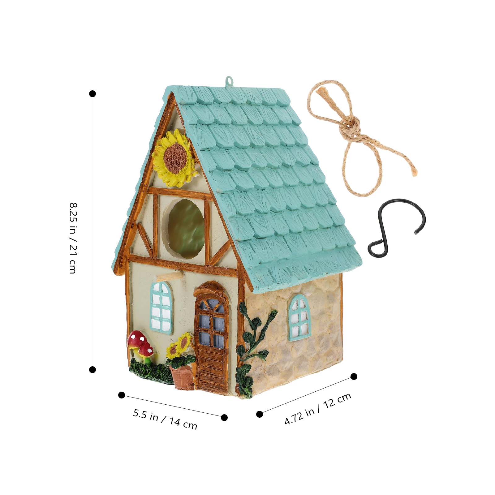 

Small Resin Bird Garden Decoration Decorative Hanging Nest Comfortable Bird Breeding Nest Outdoor Parakeet Nesting