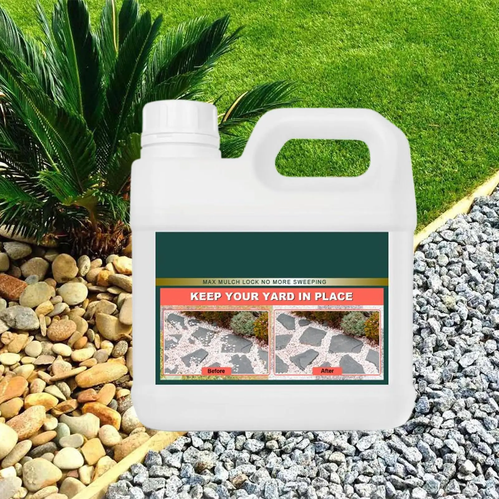 Mulch Glues For Landscaping Fast-Dry Non-Toxic Weather-Resistant Strong Gravel Binder For Garden Pea Gravel Stabilizer
