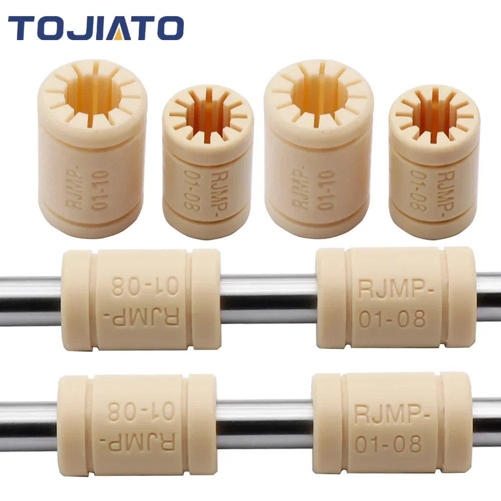 4 sztuk RJMP-01 RJ4JP plastikowe łożyska liniowe tuleja polimerowa wał łożyskowy dla Mendel części drukarki 3D CNC Prusa Mendel DIY