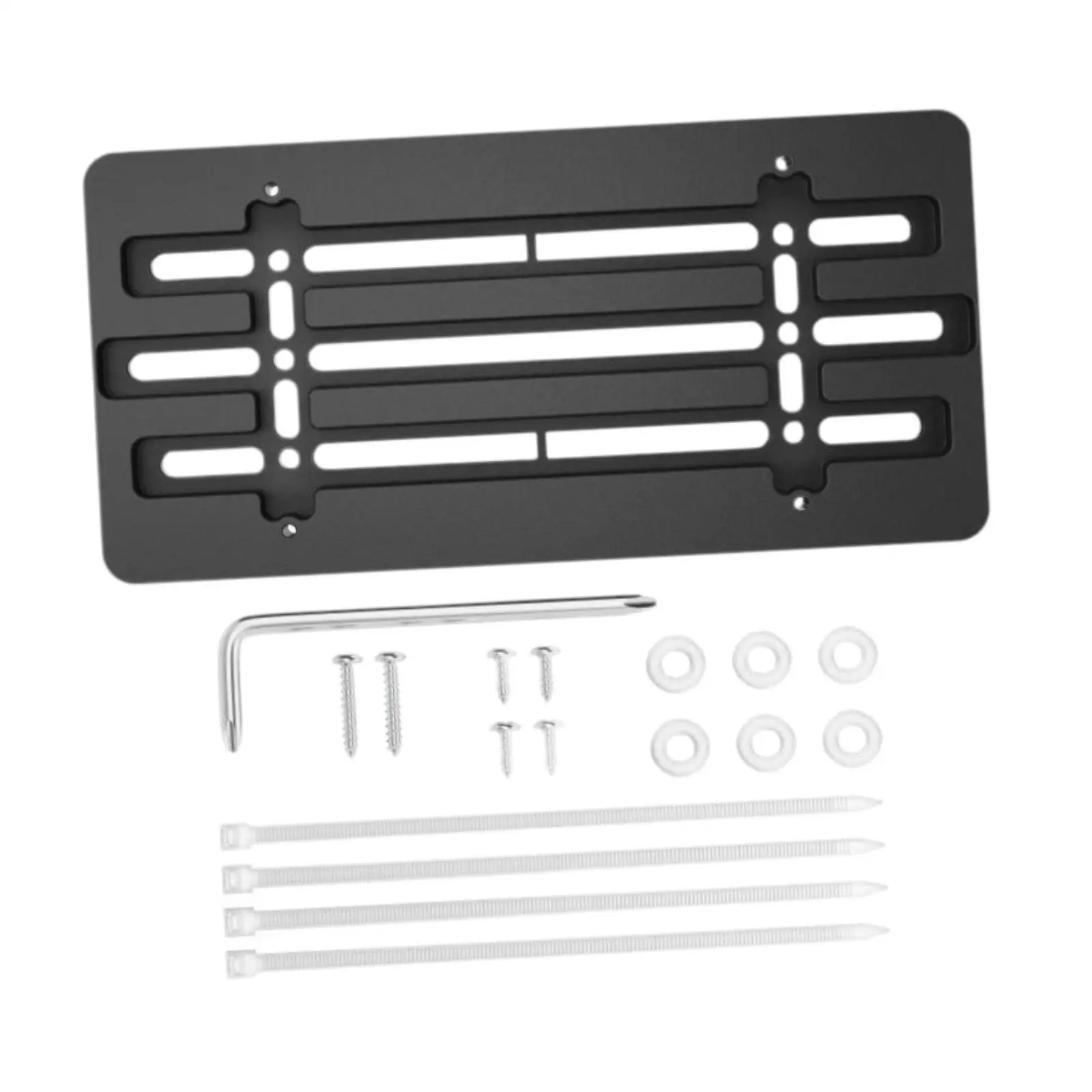 

Универсальный держатель переднего номерного знака с установочными инструментами для грузовика, внедорожника, автомобиля, черный, легко устанавливаемый аксессуар 12,7x7 дюймов