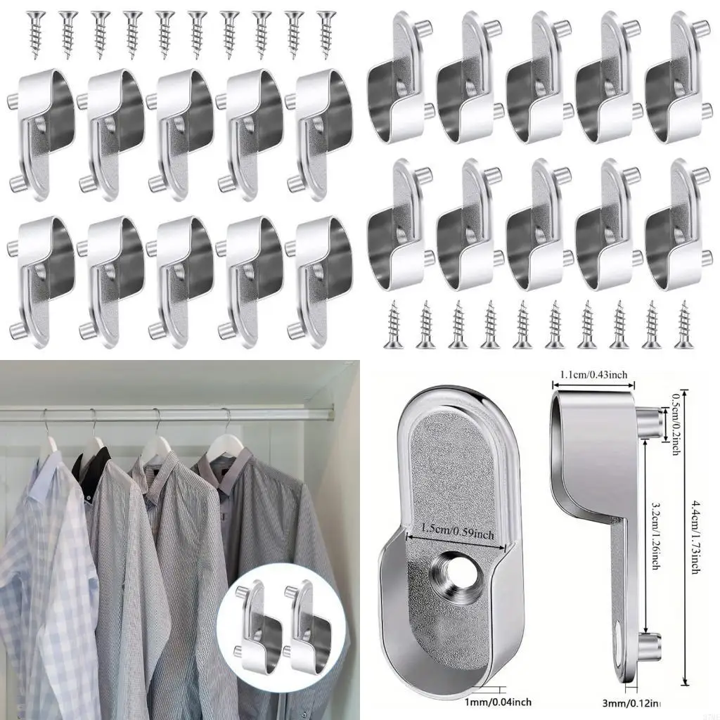 37ME Set of 10 Strong Alloy Wardrobe Hanger Holders for Maximizing Closet Organization Efficiency