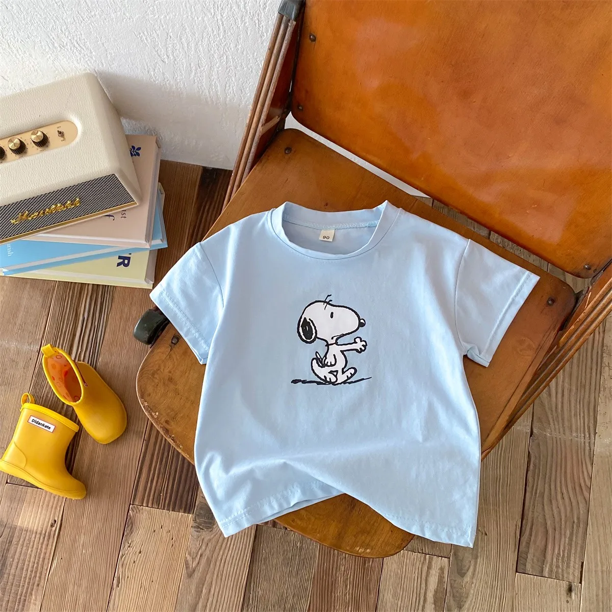 Lion King Simba Pattern Children's T-shirt Summer Fashion Boys' Clothing Short Sleeved T-shirt Cartoon Cute Baby T-shirt