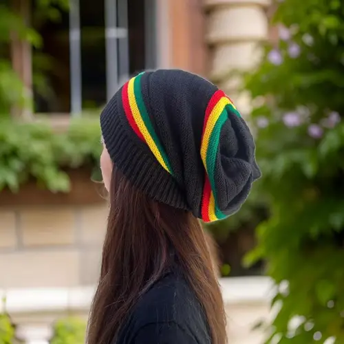 Imagen 2 del producto 39BB Sombrero versátil a rayas hecho a mano, sombrero y cómodo, sombrero con personalidad exquisita