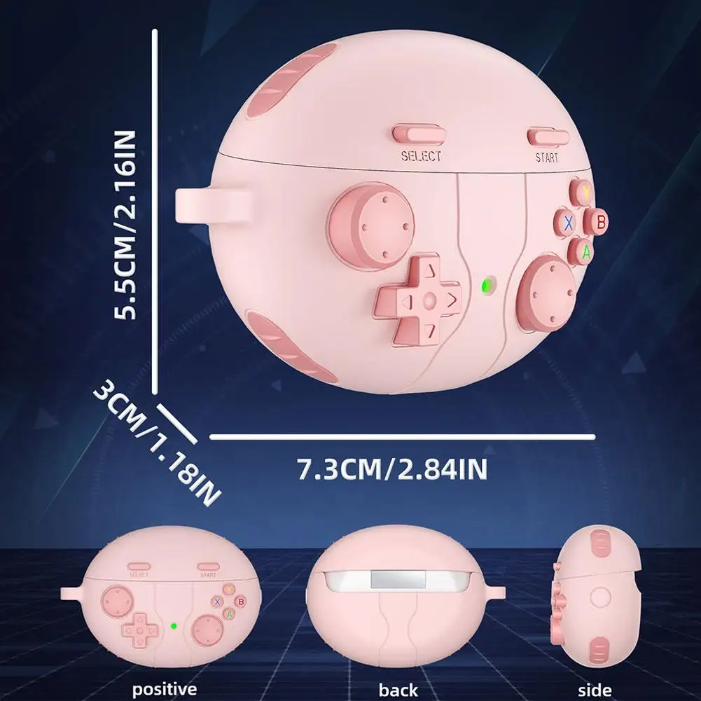 For Huawei Free Buds 6i / 5i Silicone Protective Cover Creative 3D Game Console Button Model Shockproof Case With Keychain