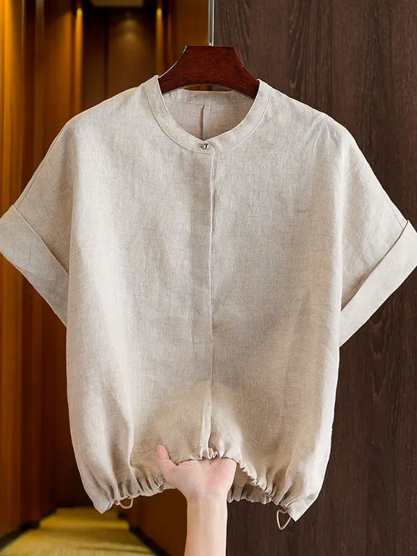 

plus Size 300 Pounds Elegant round Neck Short Sleeve Shirt Women Summer Simple Large Women's Inner Wear Comfortable Breathable