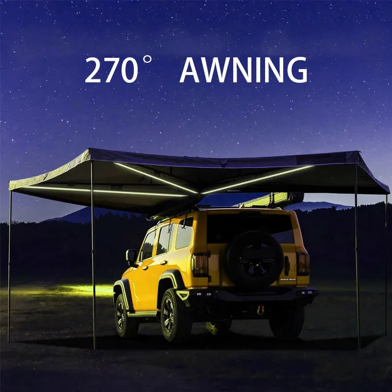 New  4WD Outdoor Shelter Tent Camping Bat Wing 180 Car Max Wing 270 Fox Wing Awning 360 Shadow Awning for Travel