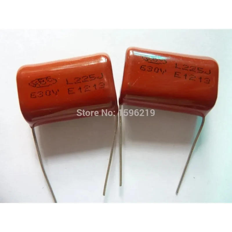 

50pcs CBB 225 630V 225J CL21 2.2uF 2200nF P26 Metallized Polypropylene Film Capacitor