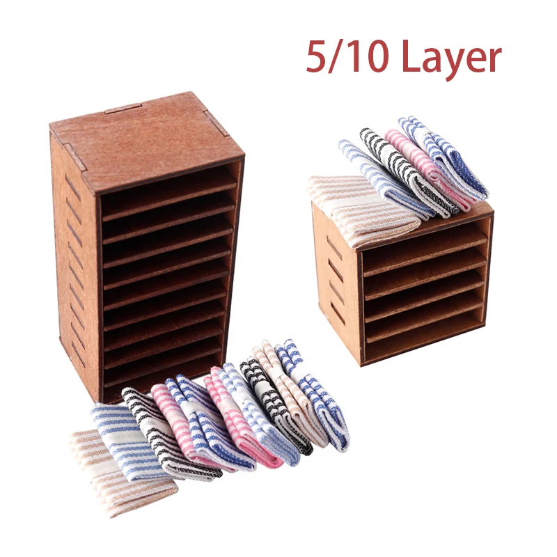 

Кукольный домик, миниатюрная имитация 5/10 слоев, тканевый шкаф для хранения, мебель, домашняя модель, декор, игрушка, аксессуары для кукольного дома