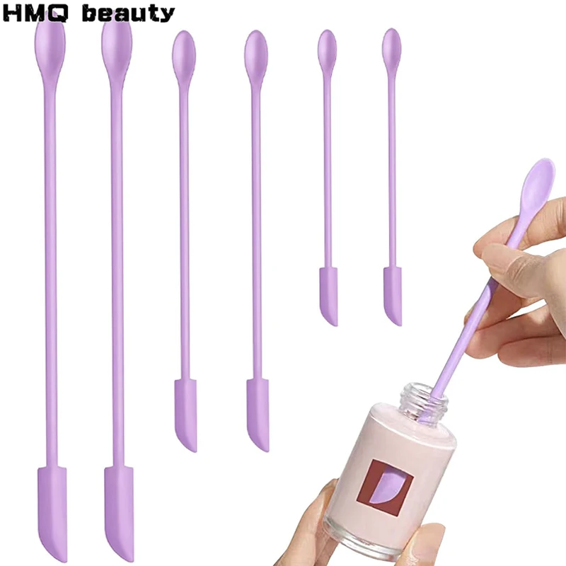 3pcs Silicone Spatula Set Multi Size Makeup Spatula Double-Head Tiny Scraper for Thin Lotion Bottles Jar Kitchen Cosmetic Tools
