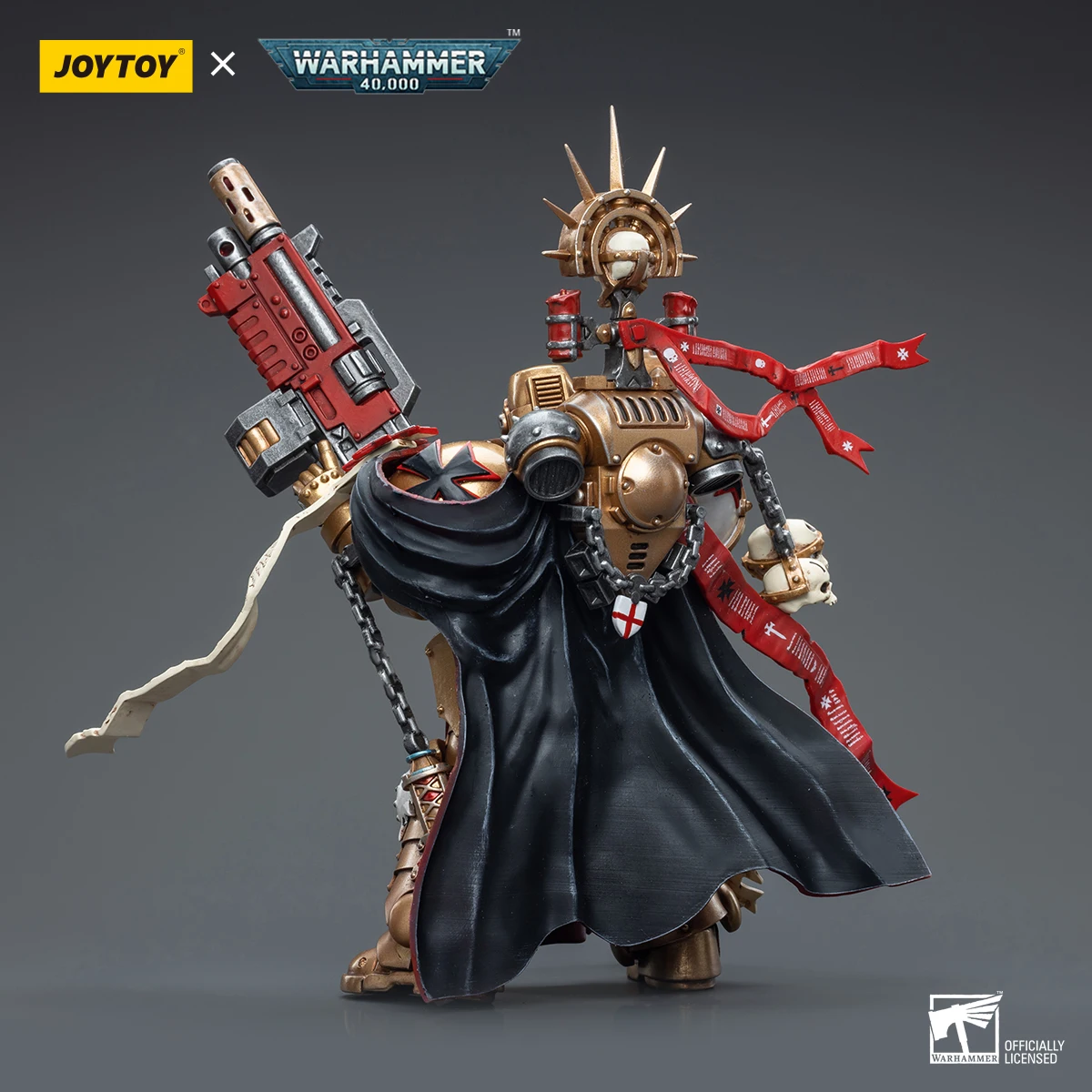 JOYTOY Warhammer 1/18 액션 피규어 블랙 템플러 하이 마샬 Helbrecht 모델 장난감 소년 선물 3.75 인치