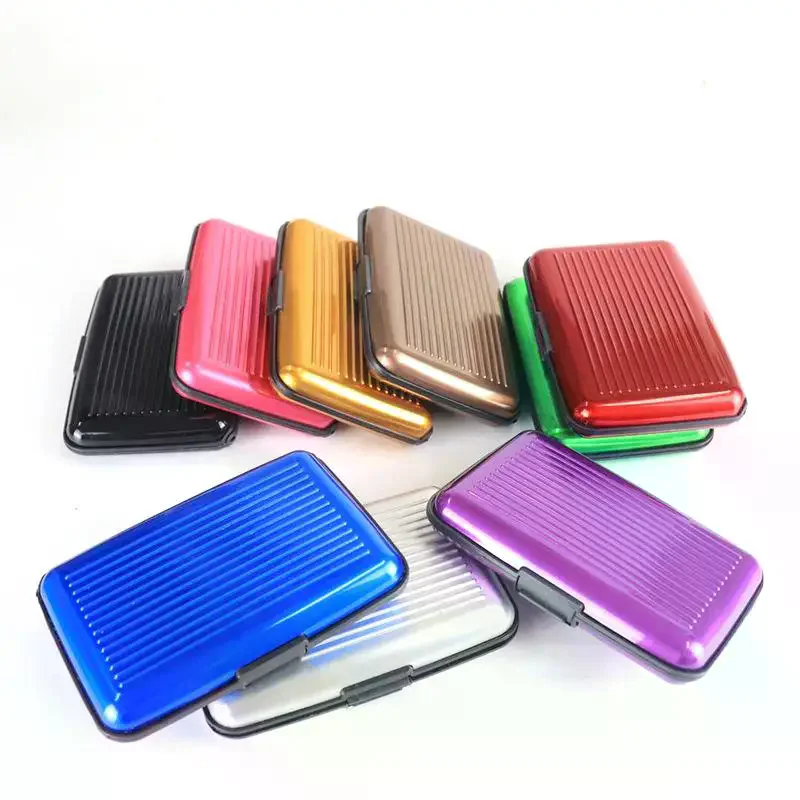 /HTF/Credit Cards Holder ID Card Case Aluminum Metal Waterproof Bank Card Protection Holder Case Men Women Wallets Business