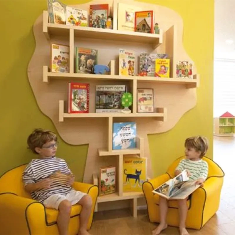 Creative Kindergarten Wisdom Tree Bookshelf Training Early Education Wall Display Bookcase