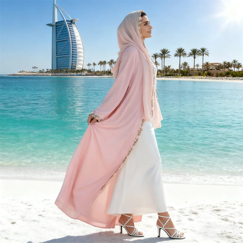 

Eid Embroidery Abaya Women Muslim Dress Turkey Kaftan Dubai Robe Kimono Cardigan Ramadan Jalabiya Marocai Caftan Kebaya Djellaba