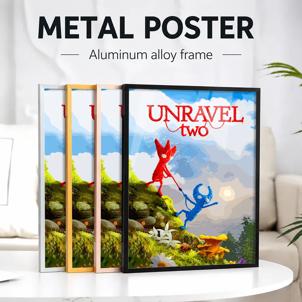 Unravel Two Game Framed Metal Poster Personalized Photo Immersive Adventure Style Wall Art For Bedroom And Study Birthday Gift