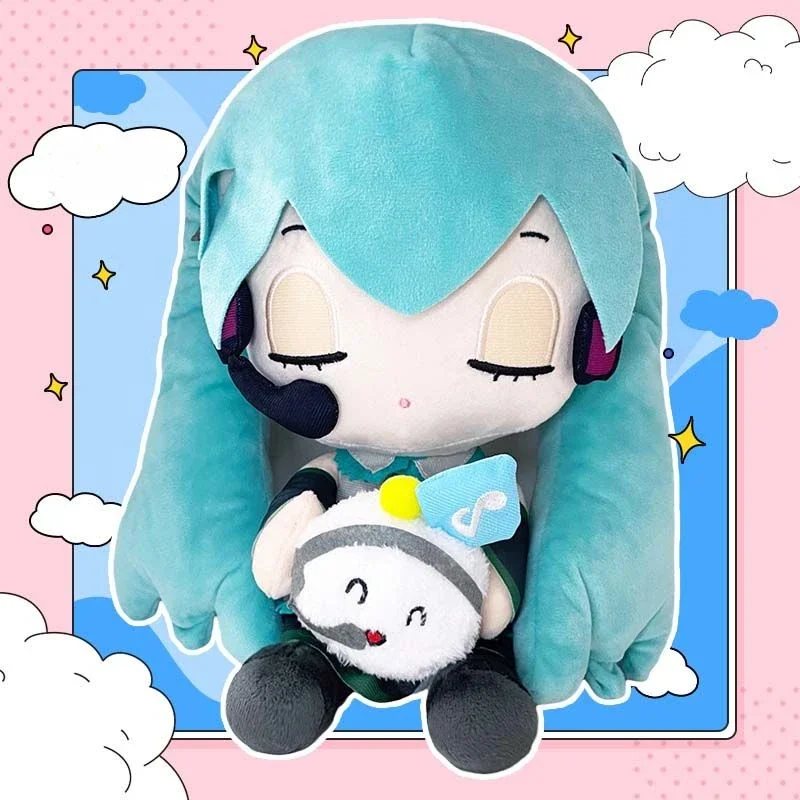 Hatsune Miku Plush Doll Soft Skin-friendly Anime Cute Cartoon Cotton Doll Changeable Clothes Kawaii Girl Heart Holiday Gift