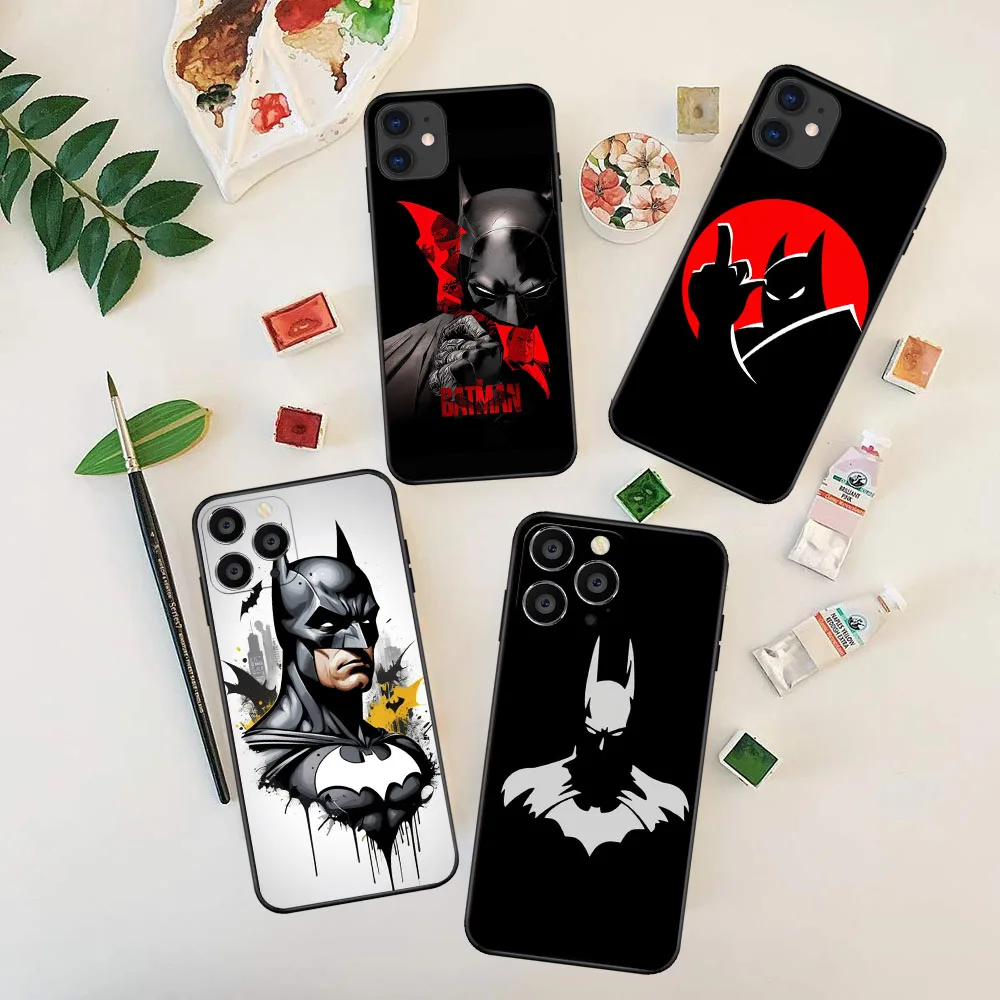 US-26 Batman Soft Case For iPhone 15 14 13 12 11 Mini Max Pro Plus