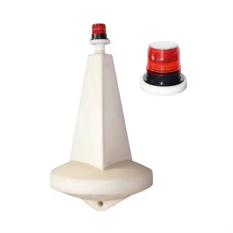 Solar navigation buoys for warning of dangerous waters Course facilities/navigation buoys for ship pilotage