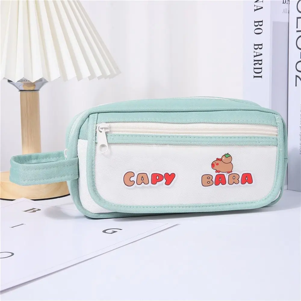 New Large Capacity Capybara Pencil Case Visible High Appearance Level Pen Bag Cute Pencil Box for Students