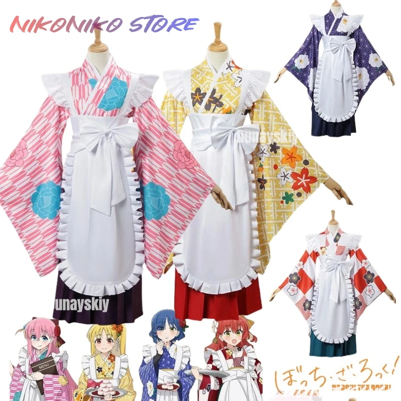 

Аниме Бокки Рок! Косплей Gotoh Hitori Ijichi Nijika Yamada Ryo Kita Ikuyo Kona S Tsume Kimono Girl Party Play Server Outfit