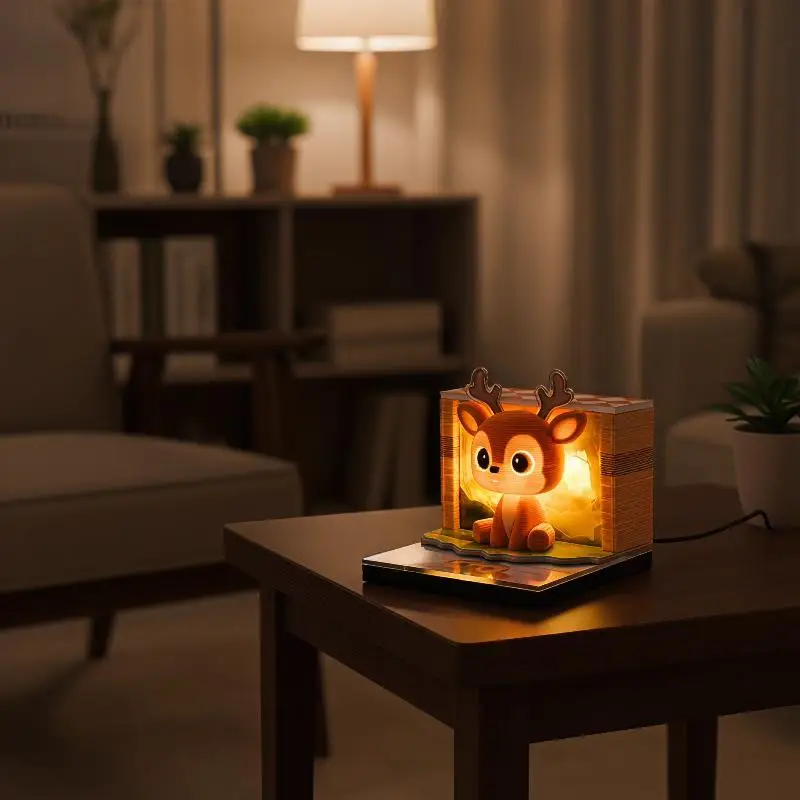 Elegant 2027 Calendar Tear-away with LED Light 3D Desk Decor Insight