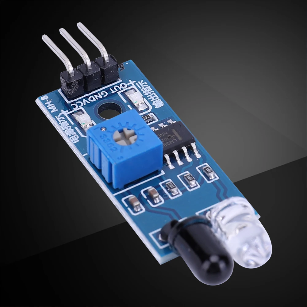Reflective Photoelectric Sensor 3 Pin Anti-Collision Sensor Module Smart Obstacle Sensor for Smart Car Robot