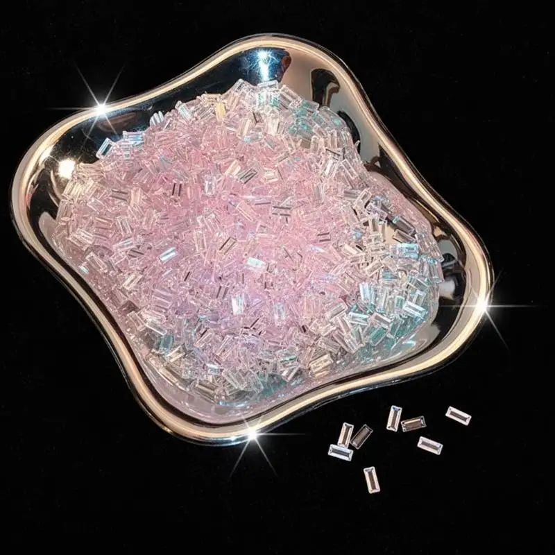 100g 3×7mm, Ice Bar Shape. Suitable For Jewelry Making, Nail Art Decoration Slime Filling, Handmade DIY And More