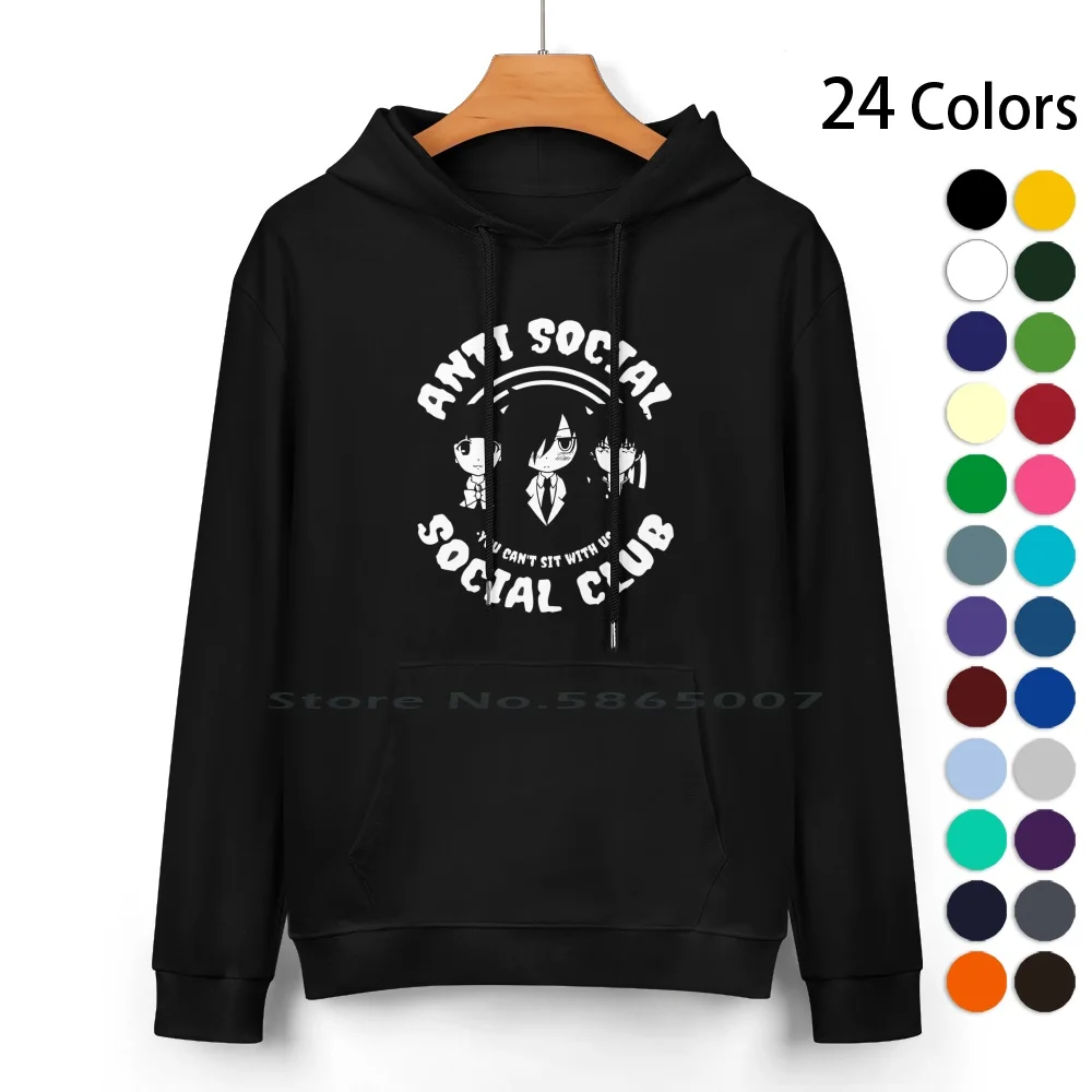 

Watamote " Can't Sit With Us " Pure Cotton Hoodie Sweater 24 Colors Watamote Tomoko Kuroki Anime Hypebeast Streetwear Weeaboo