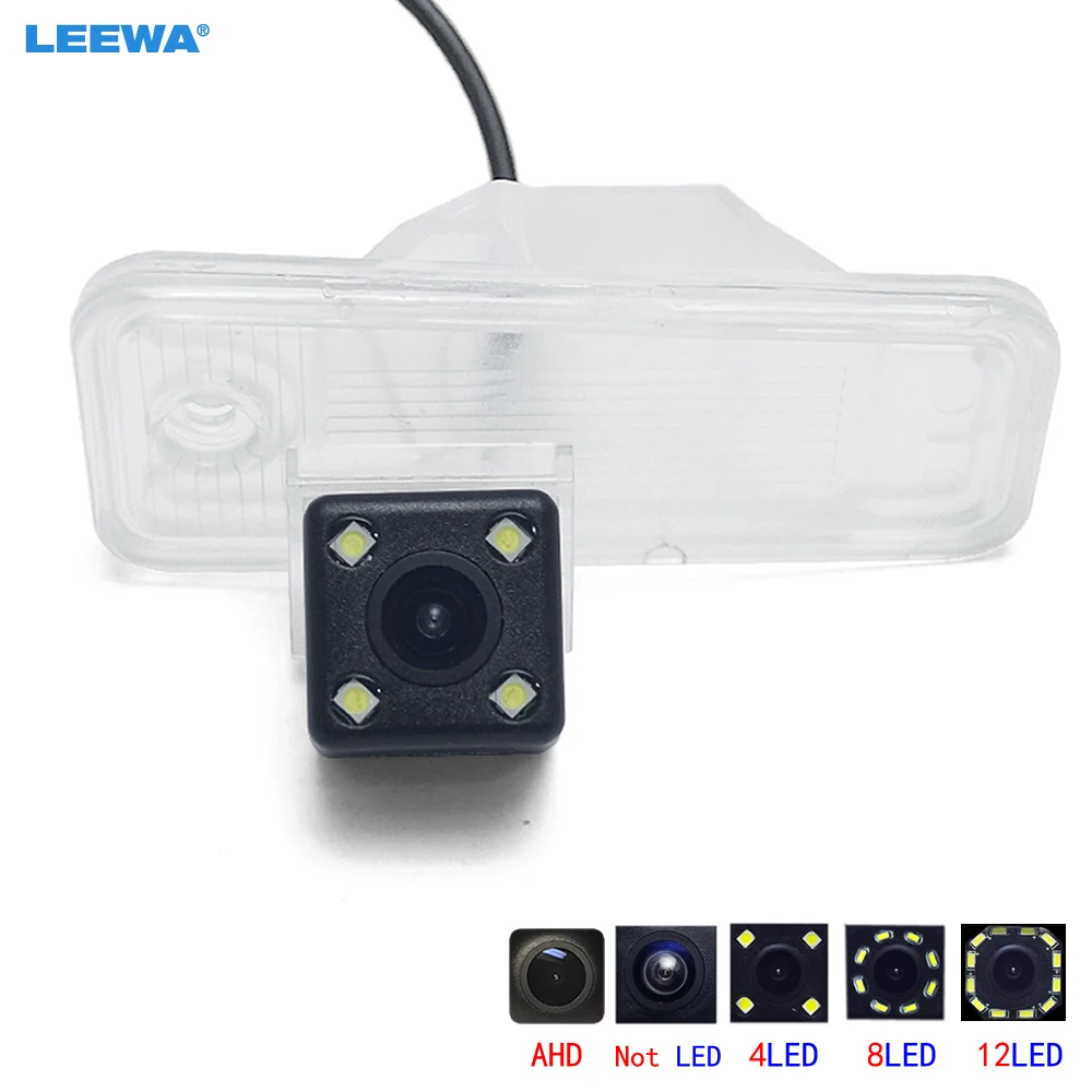 

LEEWA Car Backup Rear View CCD Camera AHD With 4LED/8LED/12LED For Hyundai New Santafe IX45 Parking Reversing Camera #CA2755