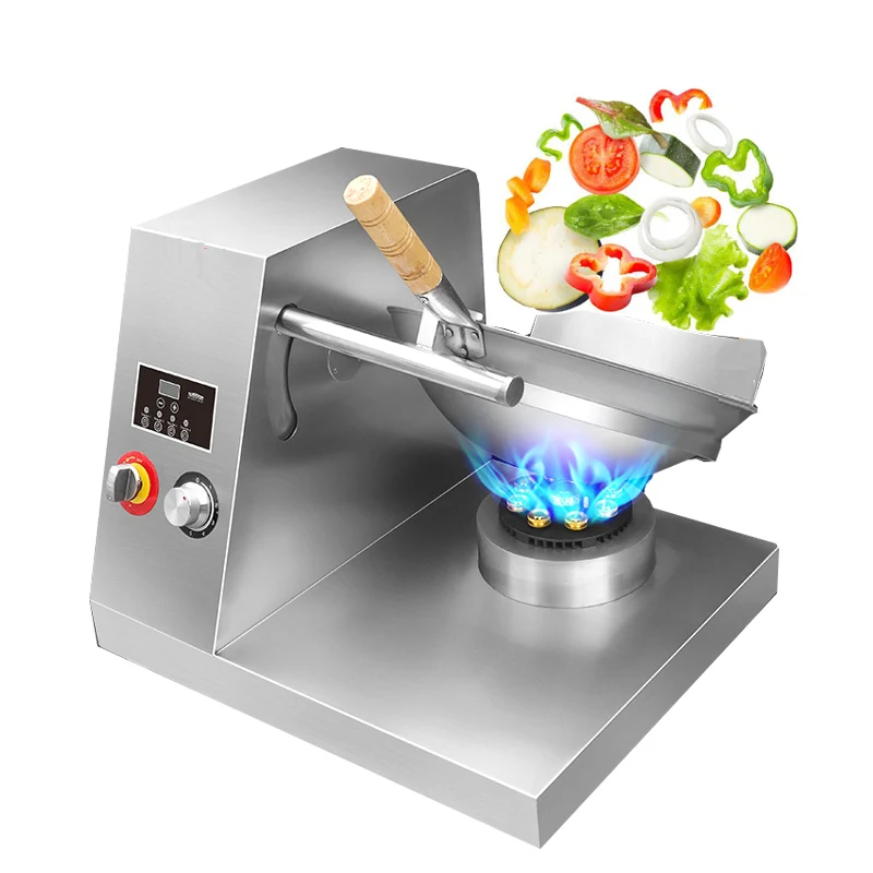 Restaurant Hotel Electric Gas Rotating Smart Rice Robot Cooker Automatic Stir Fry Kitchen Drum Smart Cooking Machine