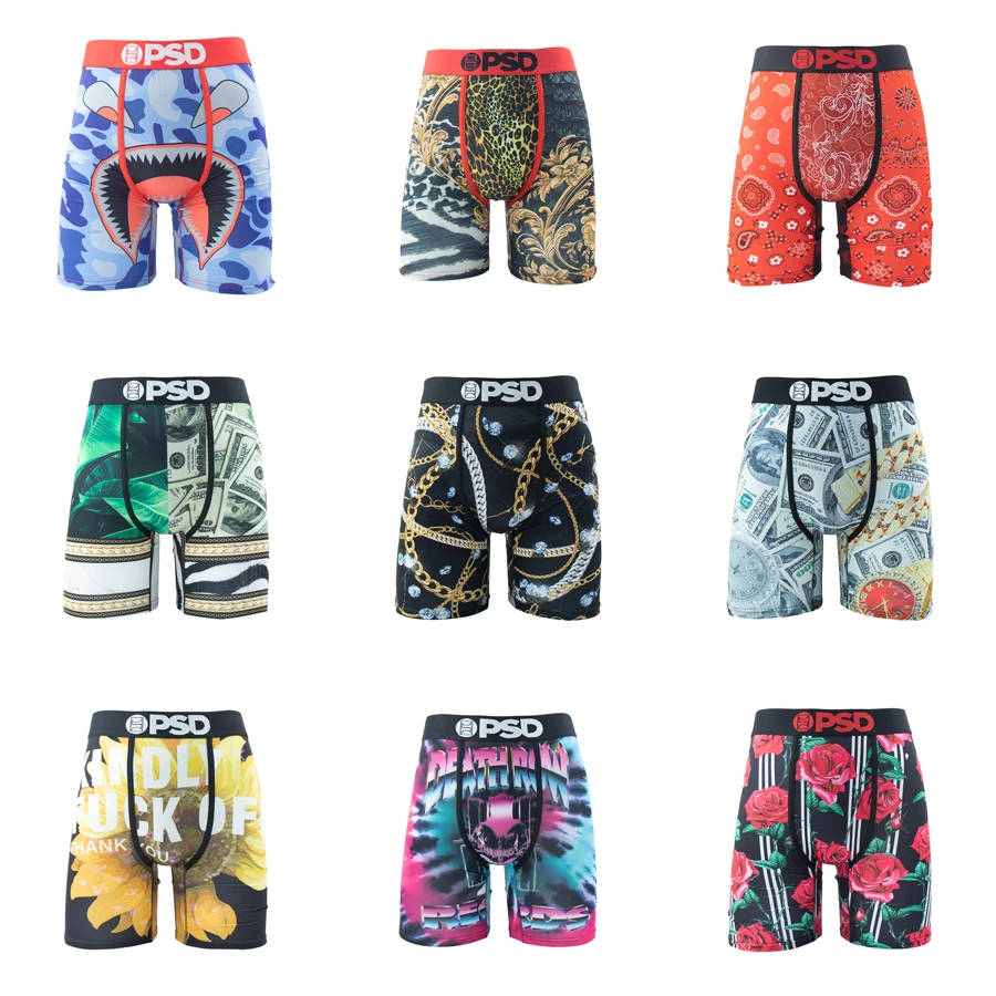 

1Pcs Sexy Men Underwear Boxers Fashion Print Underpants Male Boxers Men's Panties Plus Size Breathable Man Boxer Briefs Trunks