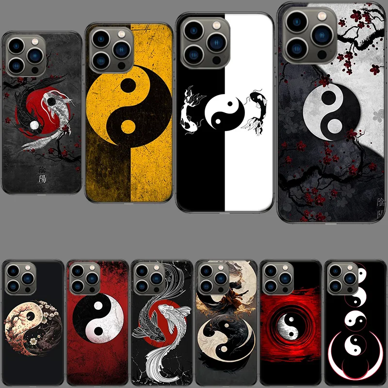 Eight Diagrams Taiji Yin Yang Phone Case For Apple Iphone 15+ 14 Plus 16 Pro Max 12 13 Mini 11 Pro X XS Max XR Cover Shell Coque