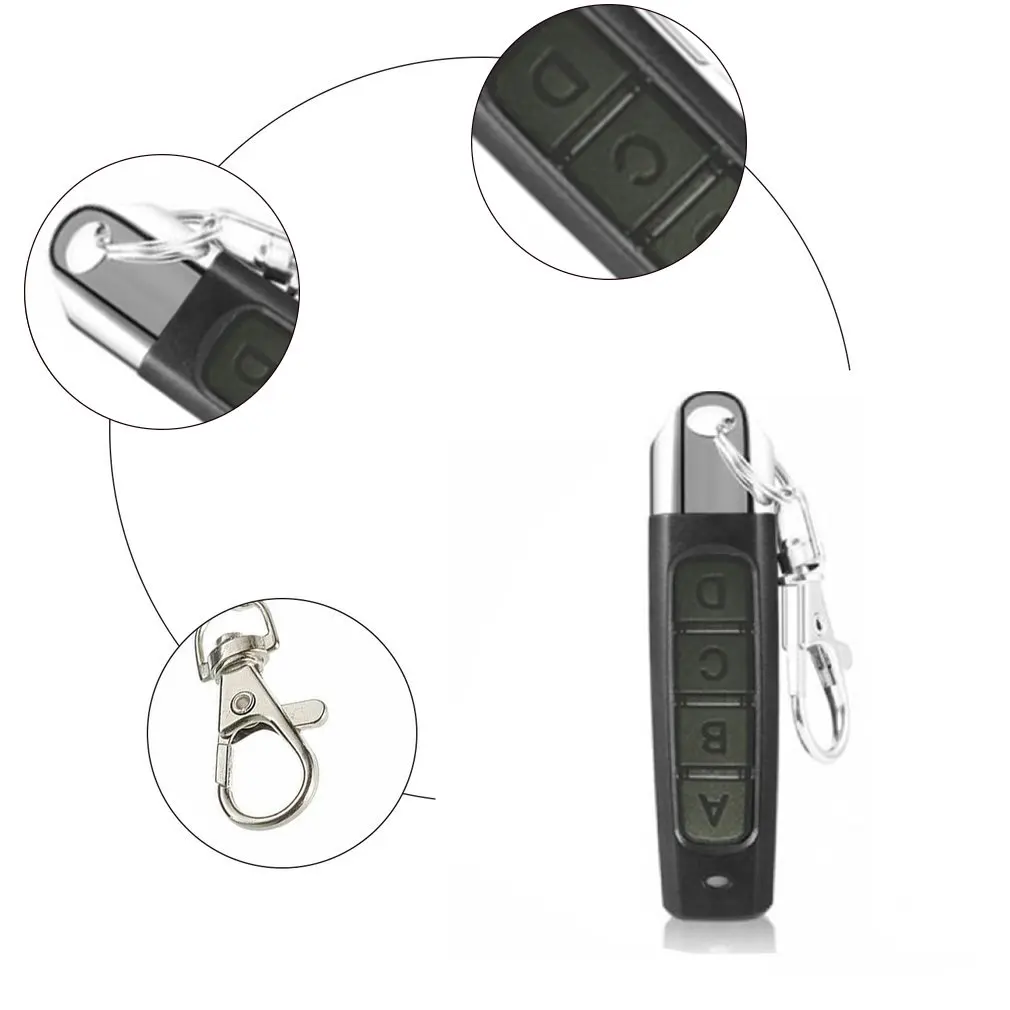 Wireless 433Mhz Remote Control Copy Code Remote Control 4-Channel Electric Clone Door Garage Door Automatic Key Chain