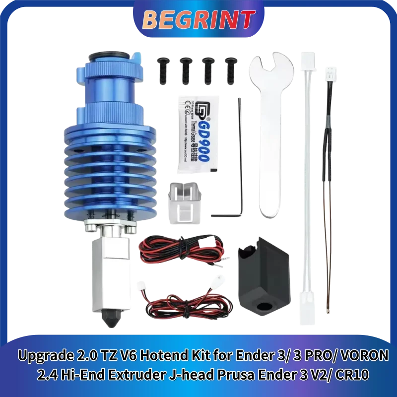 

Высокоскоростная печатающая головка Upgrade 2.0 TZ V6 Hotend Kit для Ender 3/3 PRO/VORON 2.4 Hi-End экструдер J-head Prusa Ender 3 V2/CR10