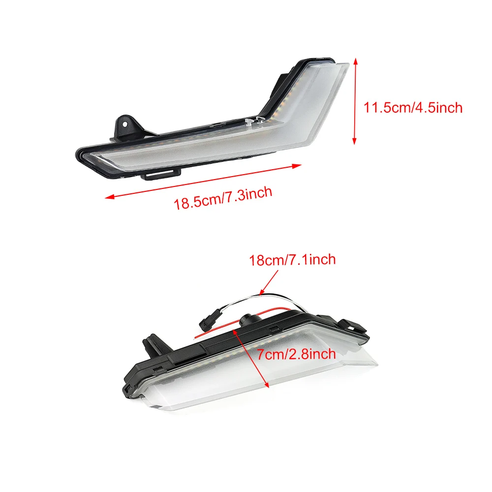 ATV LED Front Flow Turn Signal Light DRL Lights for Can-Am Defender 2020+ Defender Max 2020+ Commander 2021