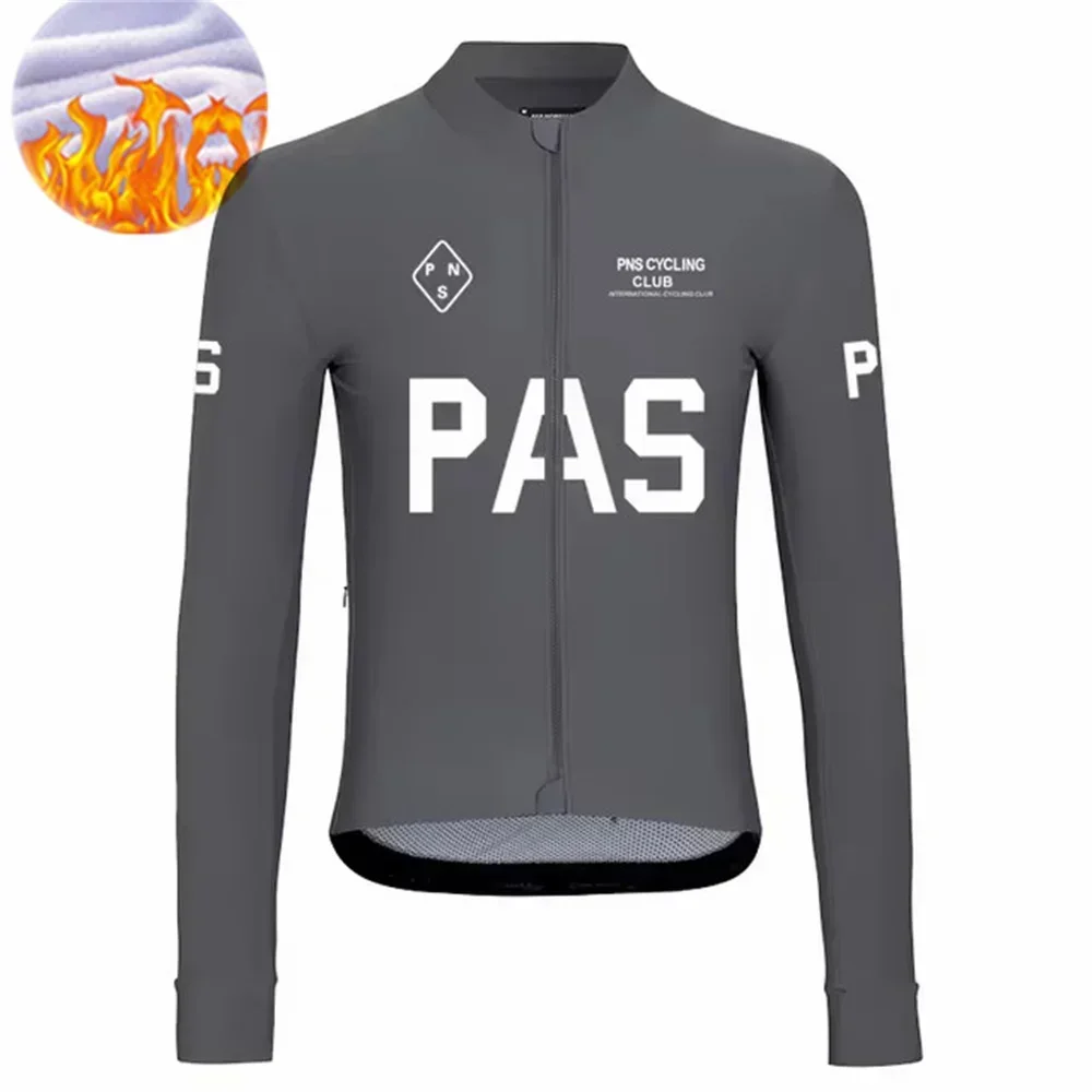 Image of 2024 Fahrradtrikot Langarm Thermo-Fleece Herren Winter Warm MTB Rennrad Bekleidung Windbreaker Trikot Maíllot Ciclismo Hombr