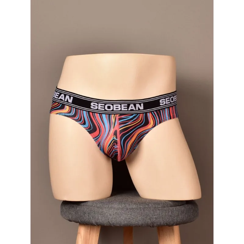 

Seaside Beach Fashion Magic Orange Magic Blue Low Waist Elastic Rubber Band Single Layer Bag Pocket Youth Panties 220104