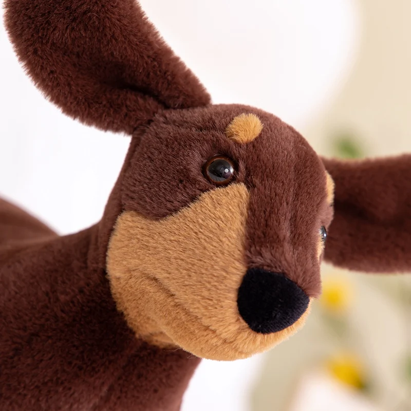60/80 センチメートル漫画ブラウンダックスフントぬいぐるみかわいいぬいぐるみ枕家の装飾のためのキッズギフト