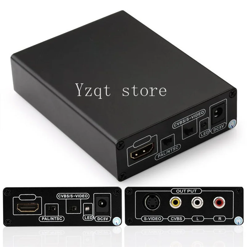 HDMI to AV S terminal high definition converter DVD set top box PS4 to old TV RCA video adapter