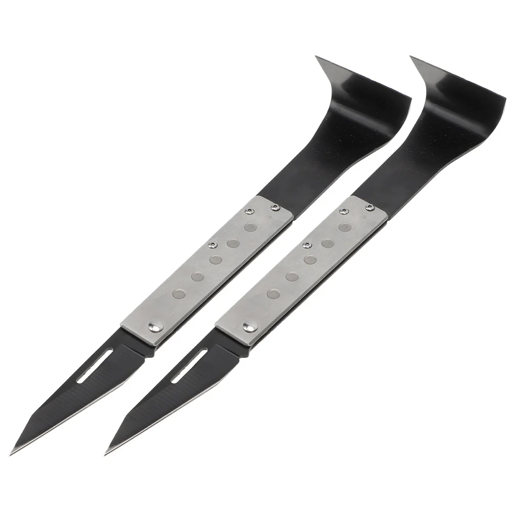 2pcs Tree Bark Scraper Polished Metal Rustproof For Woodworking Garden Landscaping Manual Debarking Wood Bark Stripping Tools