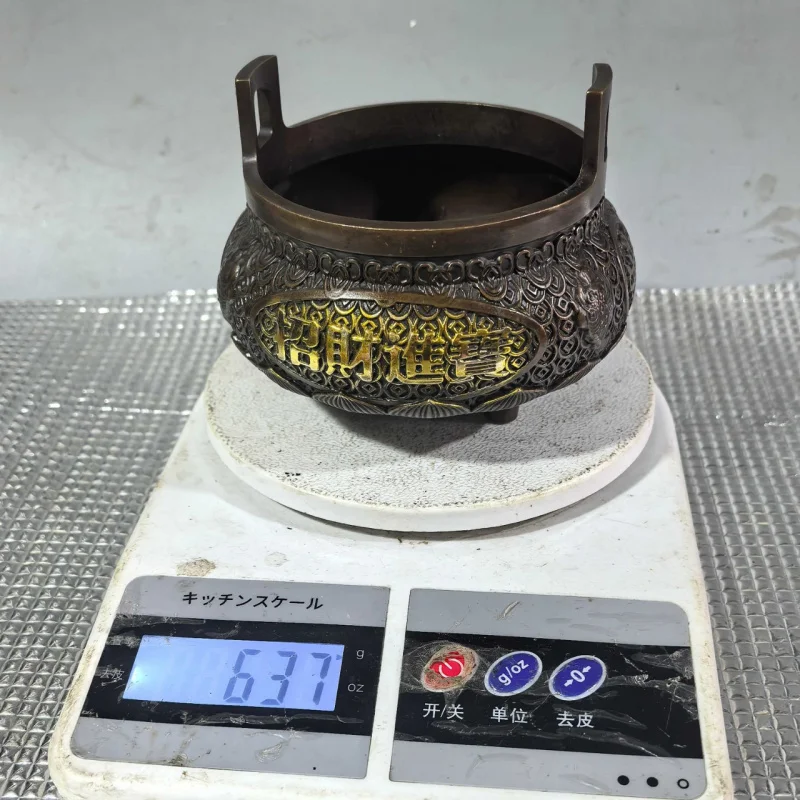 Brass Made Straight Ear Incense Burner Copper Incense Burner Home Indoor Incense Burner Ornament Craft