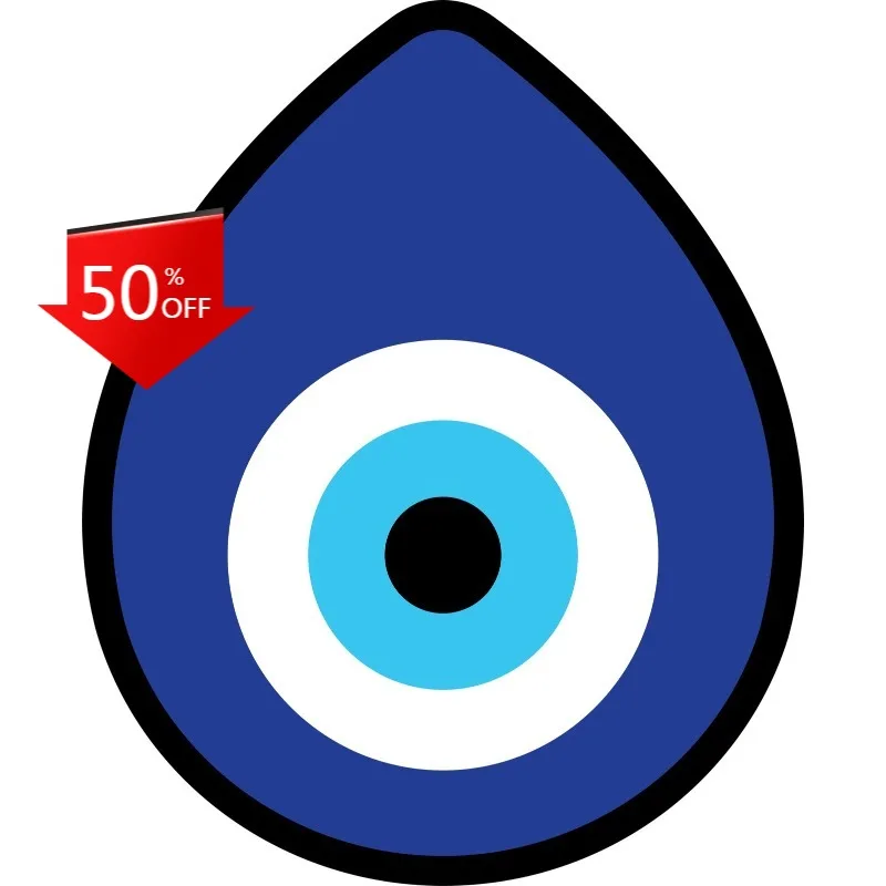 

Blue Evil Eye Sticker Tear Seeing Protect Good Luck Karma Positive Energy Laptop Helmet Trunk Surf Camper Helmet Fridge Decor D
