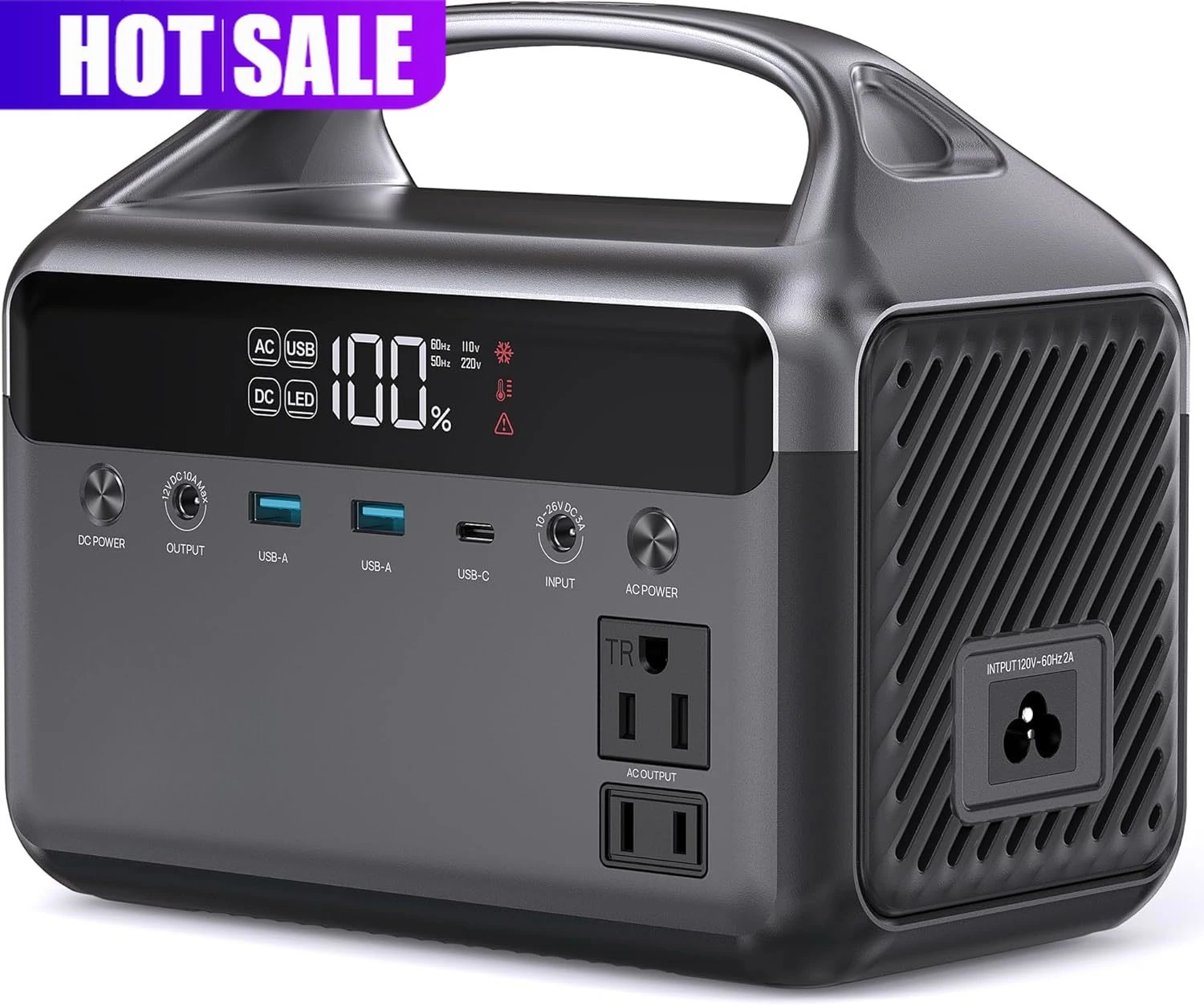 

300W (Surge 600W) 192Wh(60,000mAh) Power Bank with 110V AC Outlet, LiFePO4 Battery for Home Emergency
