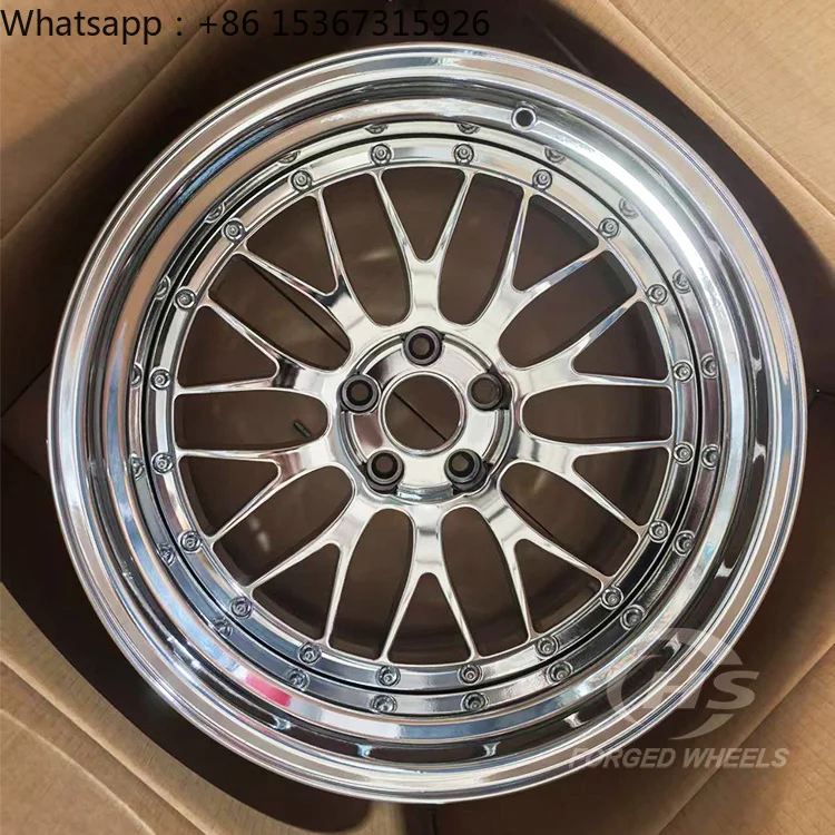 18 19 Inch Two-piece Chrome Sport Forged Wheels 5x112 5x114.3 5x120 for  M2 M3 M4 E36 E46 Mercedes Audi Porsche 911 997