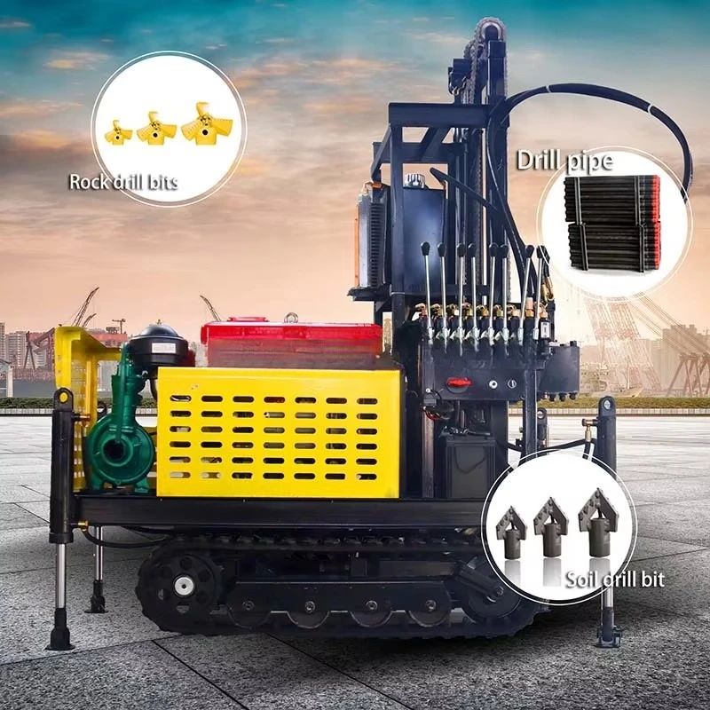 آلة الحفر المحمولة 100 متر جهاز حفر آبار المياه الصغيرة البناء آلة حفر آبار المياه المحمولة المورد