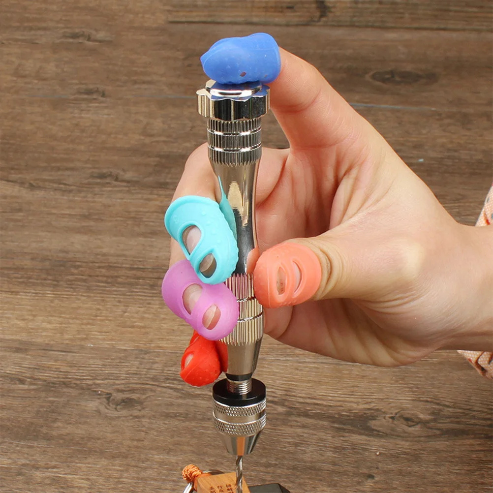 5 قطعة سيليكون المضادة للانزلاق حامي الاصبع غطاء عازل للحرارة لخياطة الغيتار البيانو اللعب إصلاح سيليكون حامي الاصبع #3