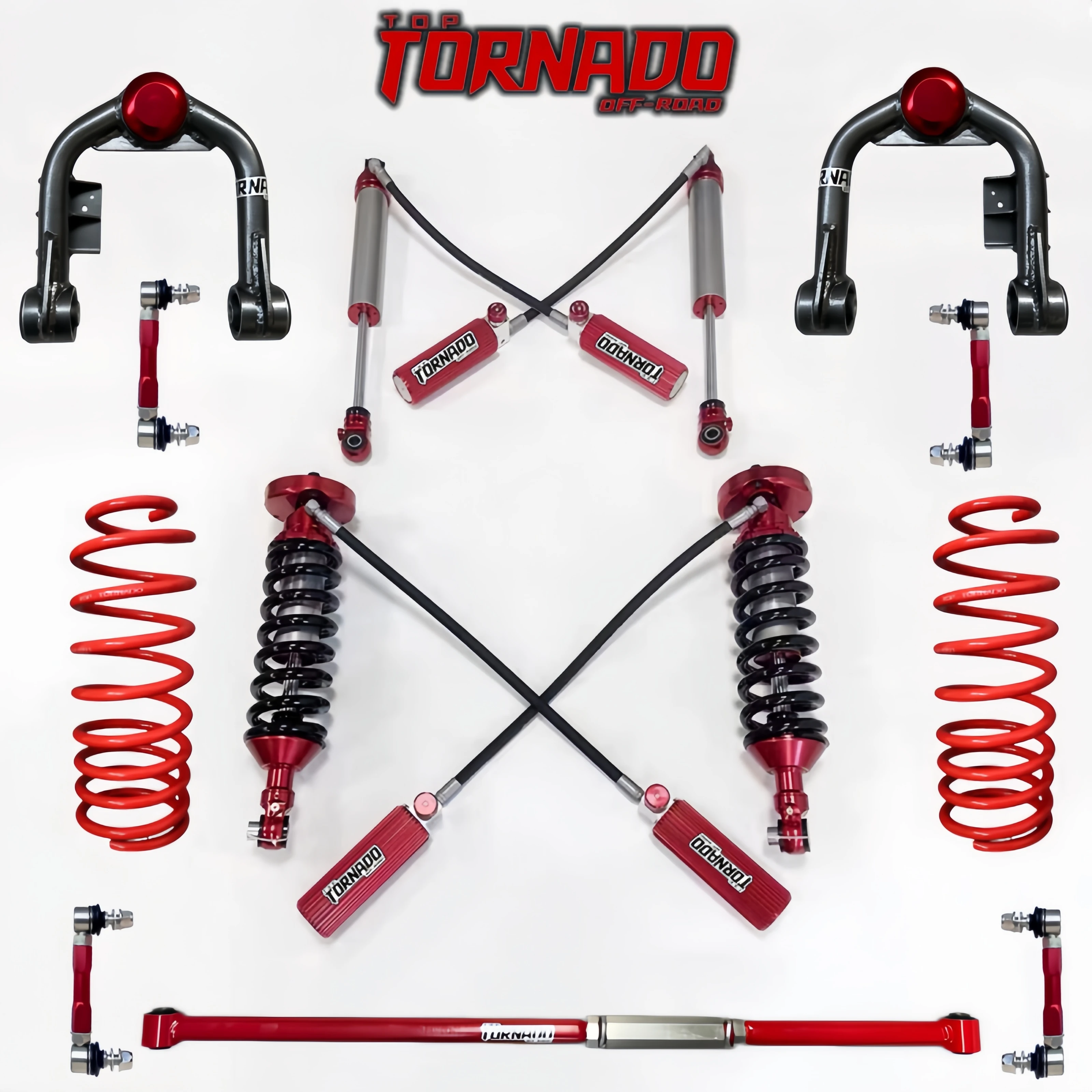 50 mm Bore Nitrogen-Charged Monotube Shock Absorber Kit Compatible with 2007 Ford Everest 4WD Suspension