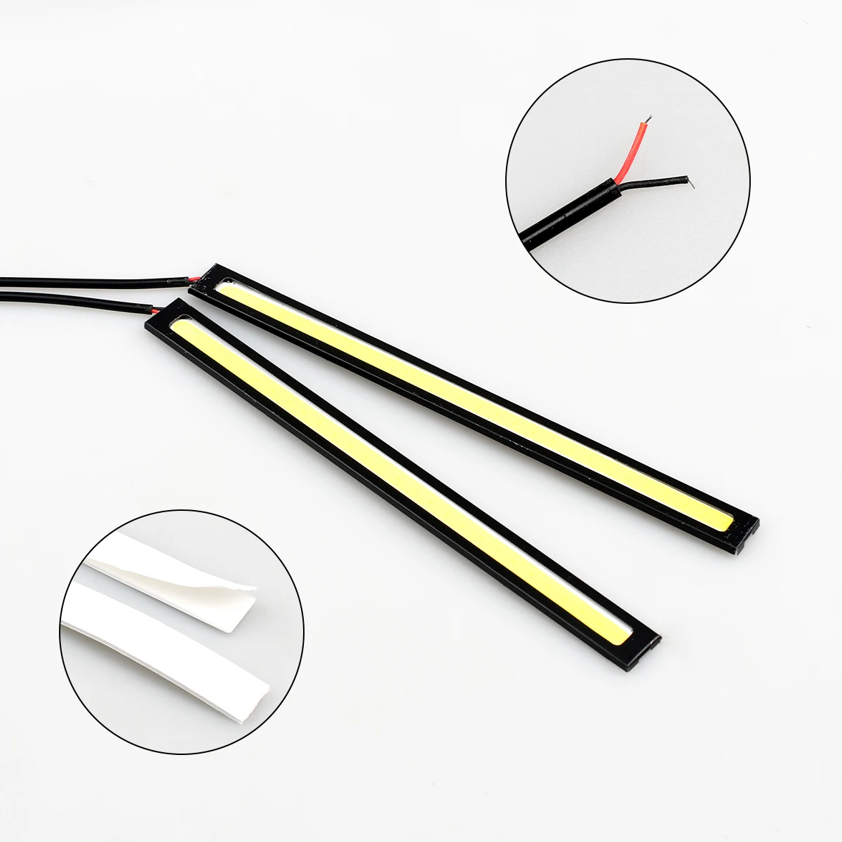 2Pcs 17cm Waterproof Led Cob Light Stripe Ultra-thin High-brightness LED Daytime Running Lights 12V Decorative Lighting