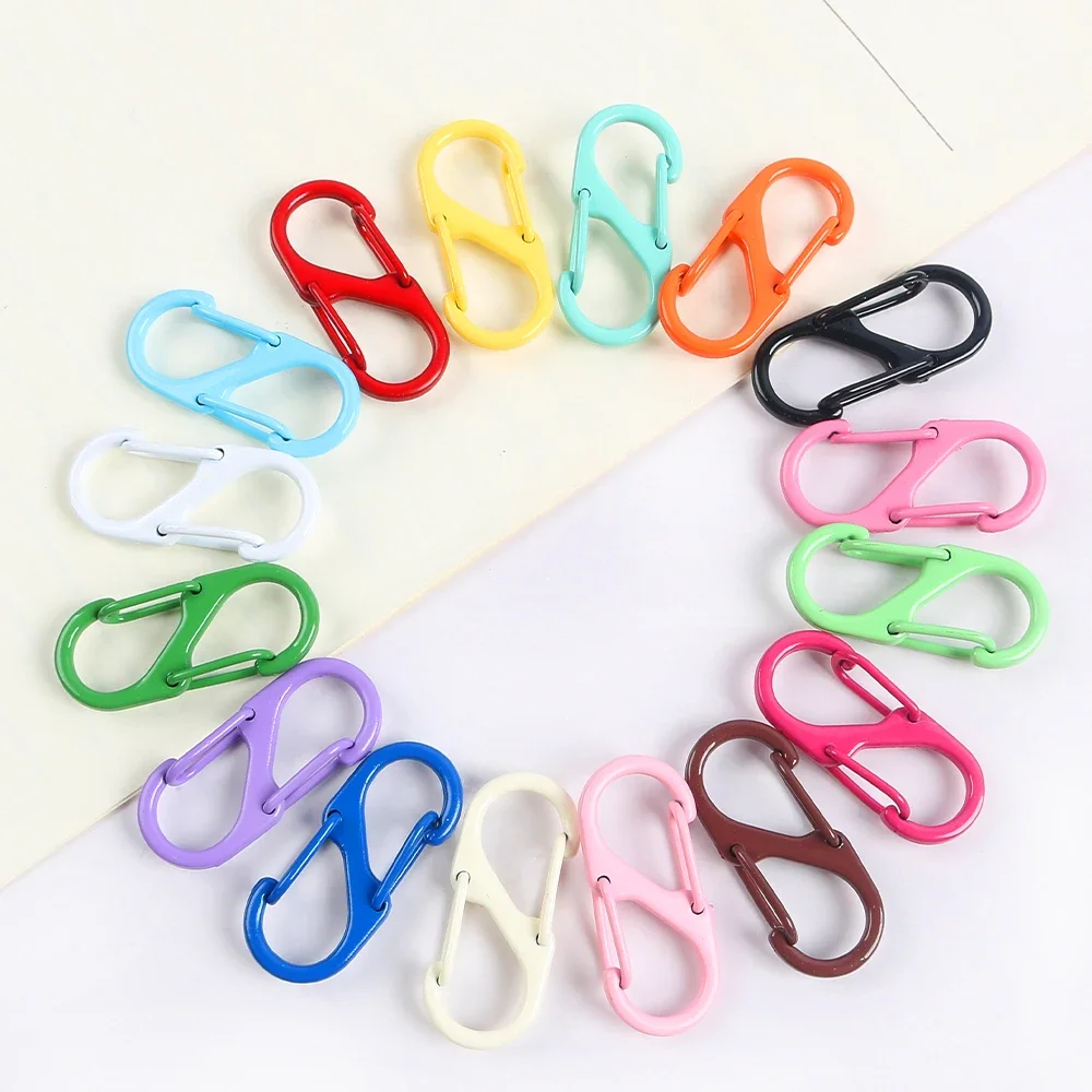 5Pcs S Shape Double Buckle Snap Hook Trigger Clips Buckles Keychain Lobster Clasp Hooks for Necklace Key Ring Clasp DIY Making