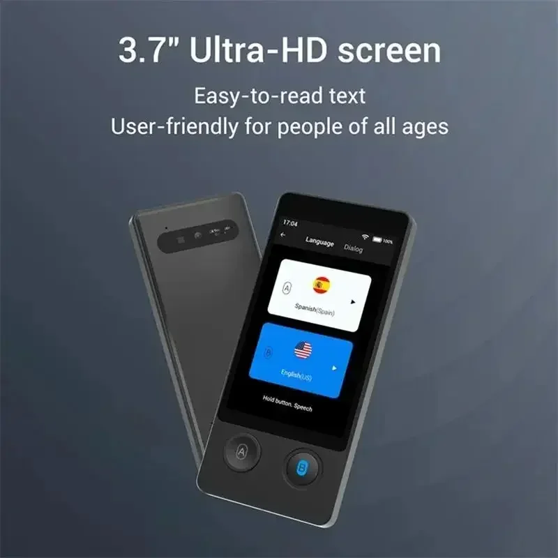 

Portable W12 AI Voice Translator 144 National time Translation Text Photo Translate Machine Language Intelligent Real